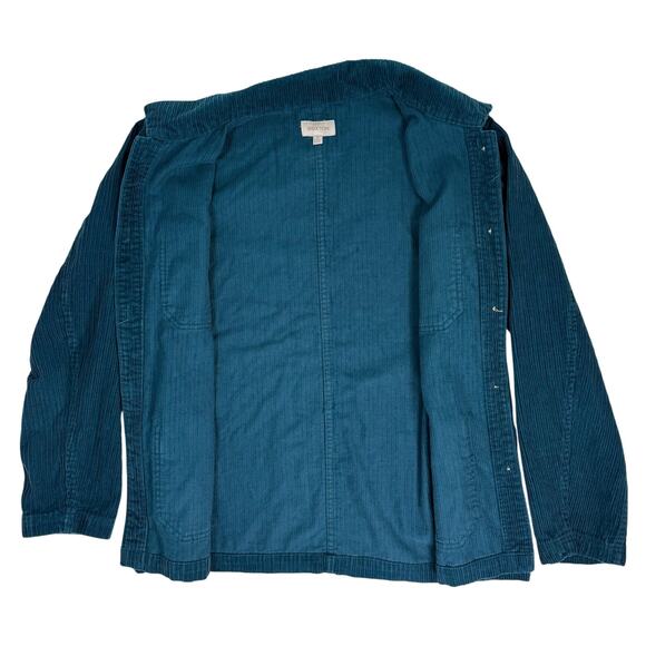 Brixton Men’s Small Blue Corduroy Button Down Shirt 100% Cotton Casual - Picture 3 of 7